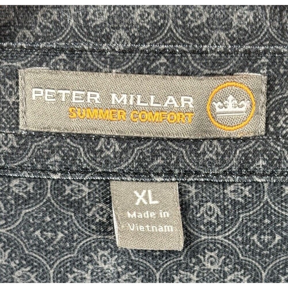 Peter Millar Palm Desert Springs Polo Shirt Mens XL Gray Golf Summer Comfort - Picture 4 of 5
